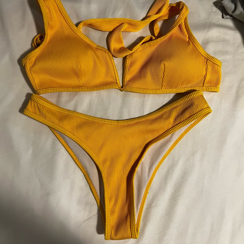 Vibrant yellow bikini